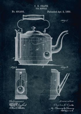 No252 - 1889 - Tea kettle - Inventor C. E. Coats