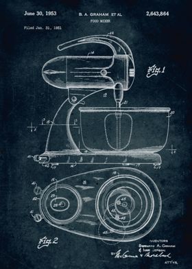 No251 - 1951 - Food mixer - Inventors B. A. Graham & I. ... 