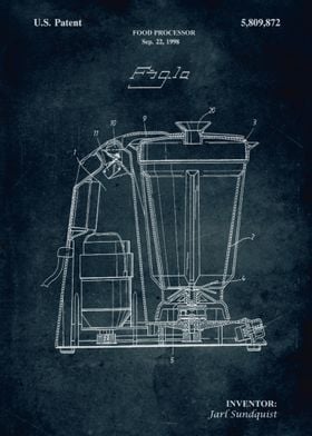 No250 - 1998 - Food processor - Inventor Jarl Sundquist ... 