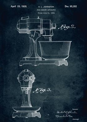 No246 - 1934 - Food mixing apparatus - Inventor H. L. J ... 