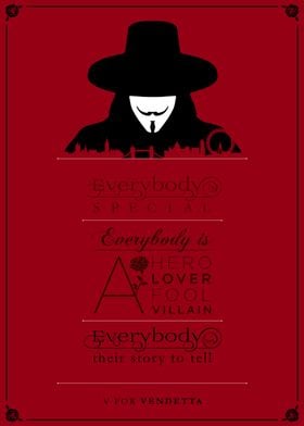 #2 - V for Vendetta - Typo Minimalist Poster