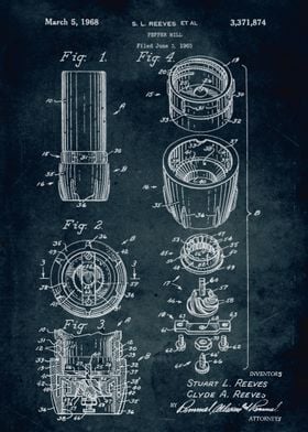 No258 - 1965 - Pepper mill - Inventor S. L. Reeves