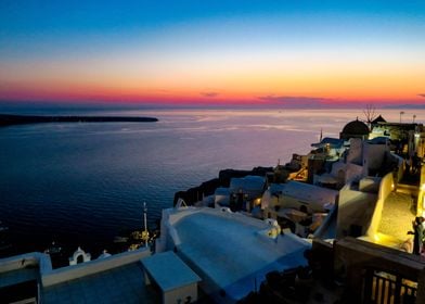 Sunset in Oia,Santorini