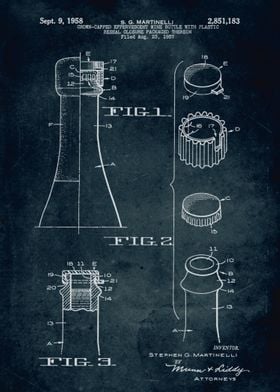 No289-1957-Crowncapped effervescent wine bottle