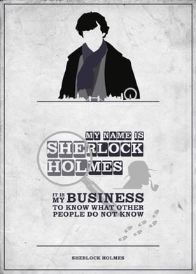 #11 - Sherlock Holmes - Typo Minimalist Poster