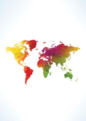World map colors
