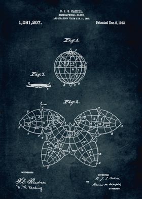 No293 - 1913 - Geografical Globe - Inventor Oahill