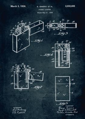 No291 - 1934 - Pocket lighter - Inventor G. Gimera