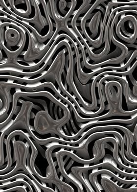 Abstract metal waves by J.P. Voodoo