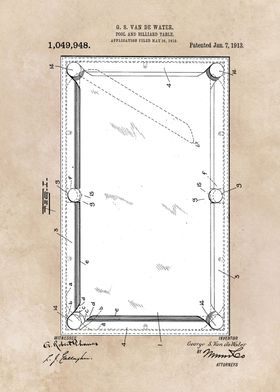 patent art Van De Water Poll ... 1913