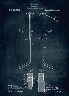 No305 - 1915 - Hockey stick - Inventor Fogg