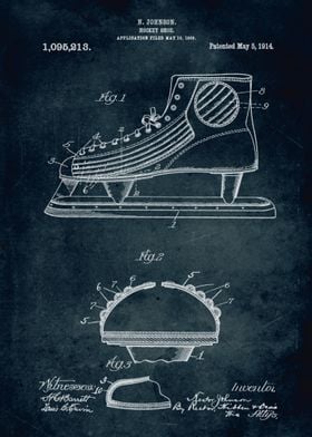 No313 - 1909 - Hockey shoe - Johnson