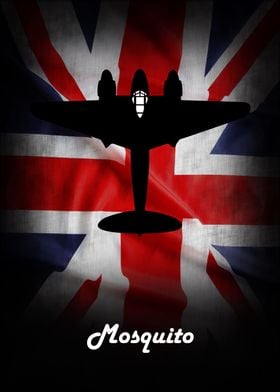 De Havilland Mosquito RAF Union Jack