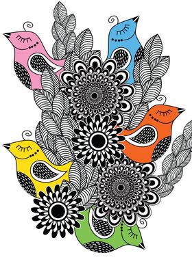 color birds