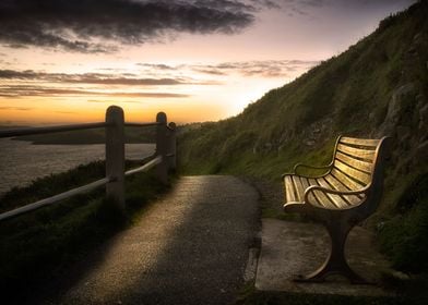 Wales Coastal Path bench