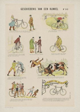 Vintage Cycling Illustration