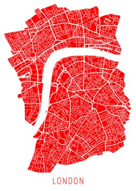 London Map Red