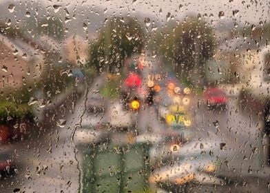 Windowpane rain