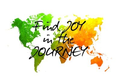 World map Find joy in the journey