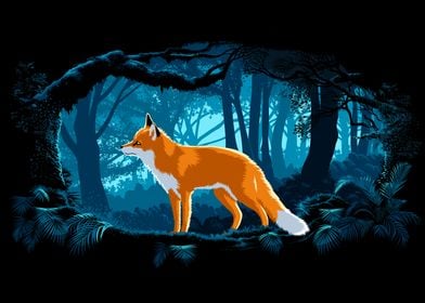 Fox in the forest