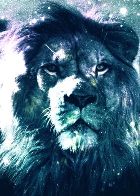 Leo Lion Teal Blue