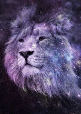 Leo Lion Pensive Purple Lavender