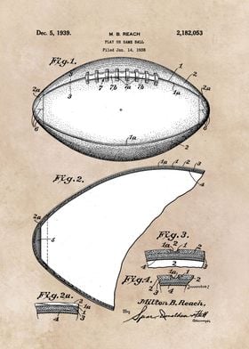 patent art Reach Play or game ball 1939