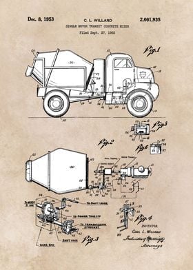 patent art Willard Single motor transit 1953