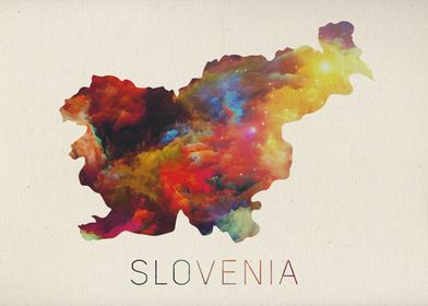 Slovenia Watercolor Map