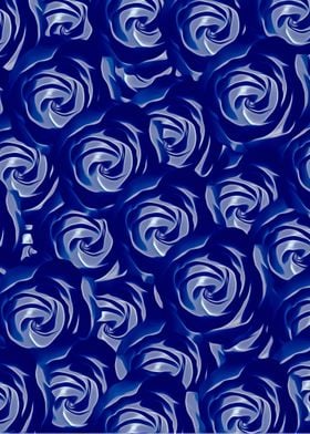 blooming blue rose pattern texture abstract backgr