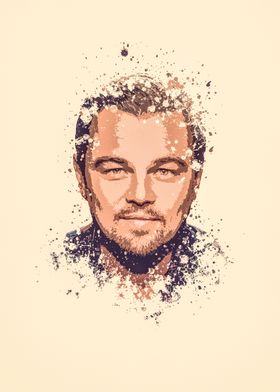 Leonardo DiCaprio splatter painting 