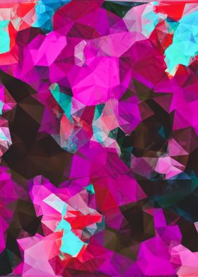 psychedelic geometric polygon abstract pattern in 