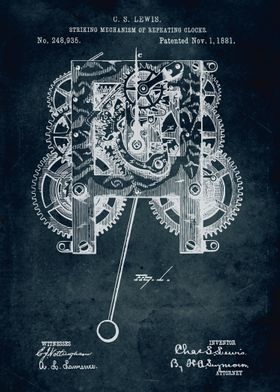 No090 -1881-Striking Mechanism of repeating clocks