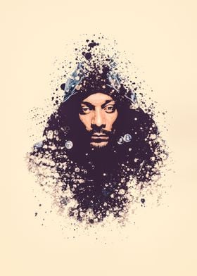 Snoop Dogg splatter painting 