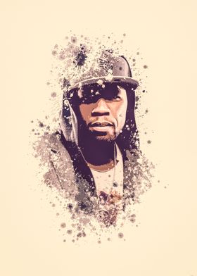 50 Cent splatter painting 