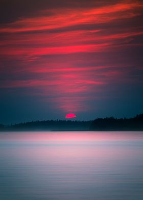 Lake sunset, Alberta, Canada