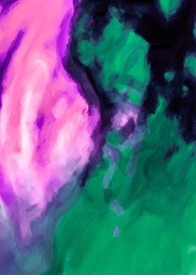 splash painting abstract background in pink green