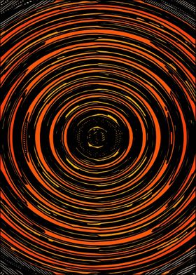 circle pattern abstract background in orange and b