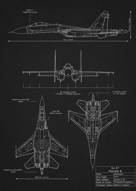 Su-27 Flanker Blueprint