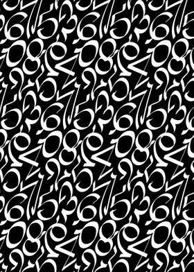Abstract Numbers Pattern -