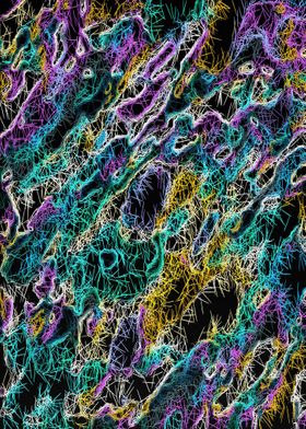 psychedelic rotten sketching texture abstract back