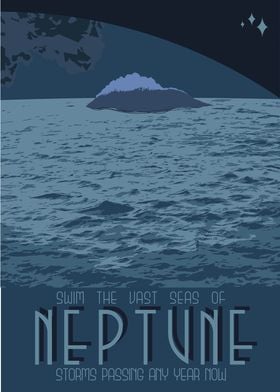 Neptune - Vintage Space Travel Posters