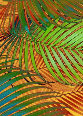 TROPICAL LEAVES POP-ART 3