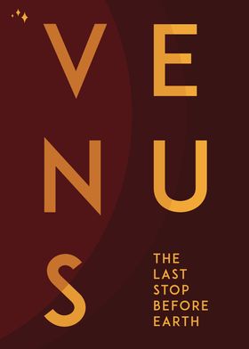 Venus- Vintage Space Travel Poster