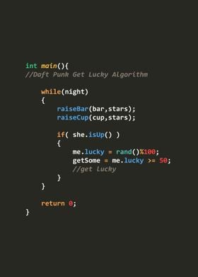 Daft Punk Get Lucky Song Algorithm in C