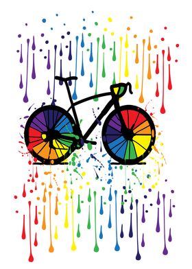 Rainbow color bicycle
