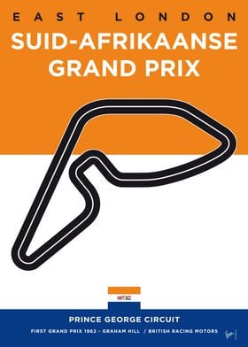 My F1 EAST LONDON Track Minimal Poster