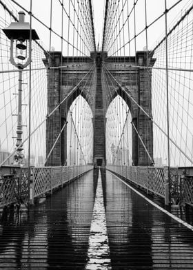 Brooklyn Bridge and Rain