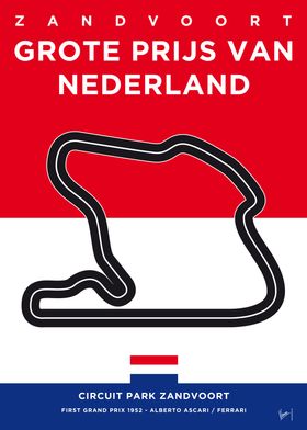 My F1 ZANDVOORT Race Track Minimal Poster