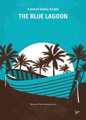 No871 My The Blue Lagoon minimal movie poster